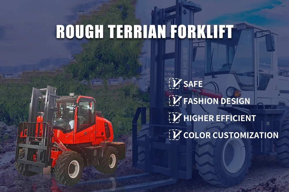 Rough Terrian Diesel Forklift Terrain Fork Lift 3 Ton 4 Ton 5 Ton All Rough Terrain Forklift Fork Truck