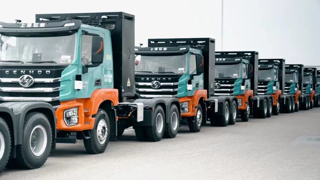 Factory Direct Sales Genhoo Saic Hongyan H6 Rechargeable Electric Trucks 6X4/4X2 Head Truck Tractor 280/360/420 Kw 490/585HP Made in China