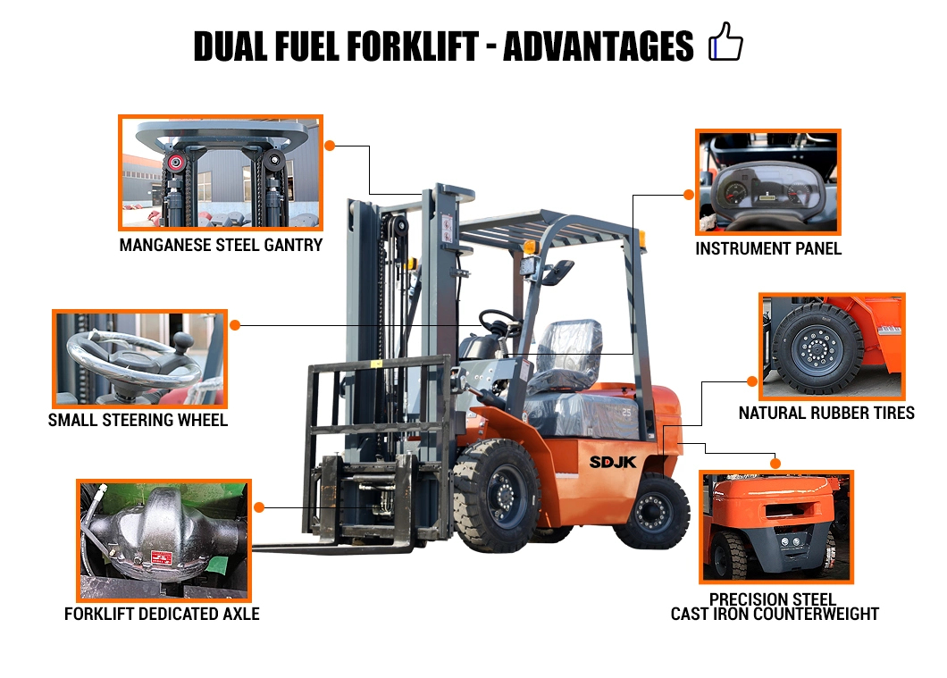 Four Wheels 3-6 Ton Chinese Low Price All Rough Terrain off-Road Fork Lift Forklift Trucks CE ISO Japanese Engine Used Forklift Factory Direct Sales