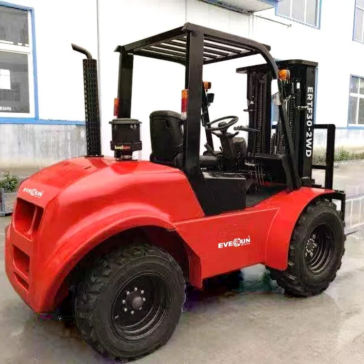 EVERUN ERTF30-2WD 3ton China Supplier Garden Machine Small Mini Rough Terrain Forklift with Factory Price
