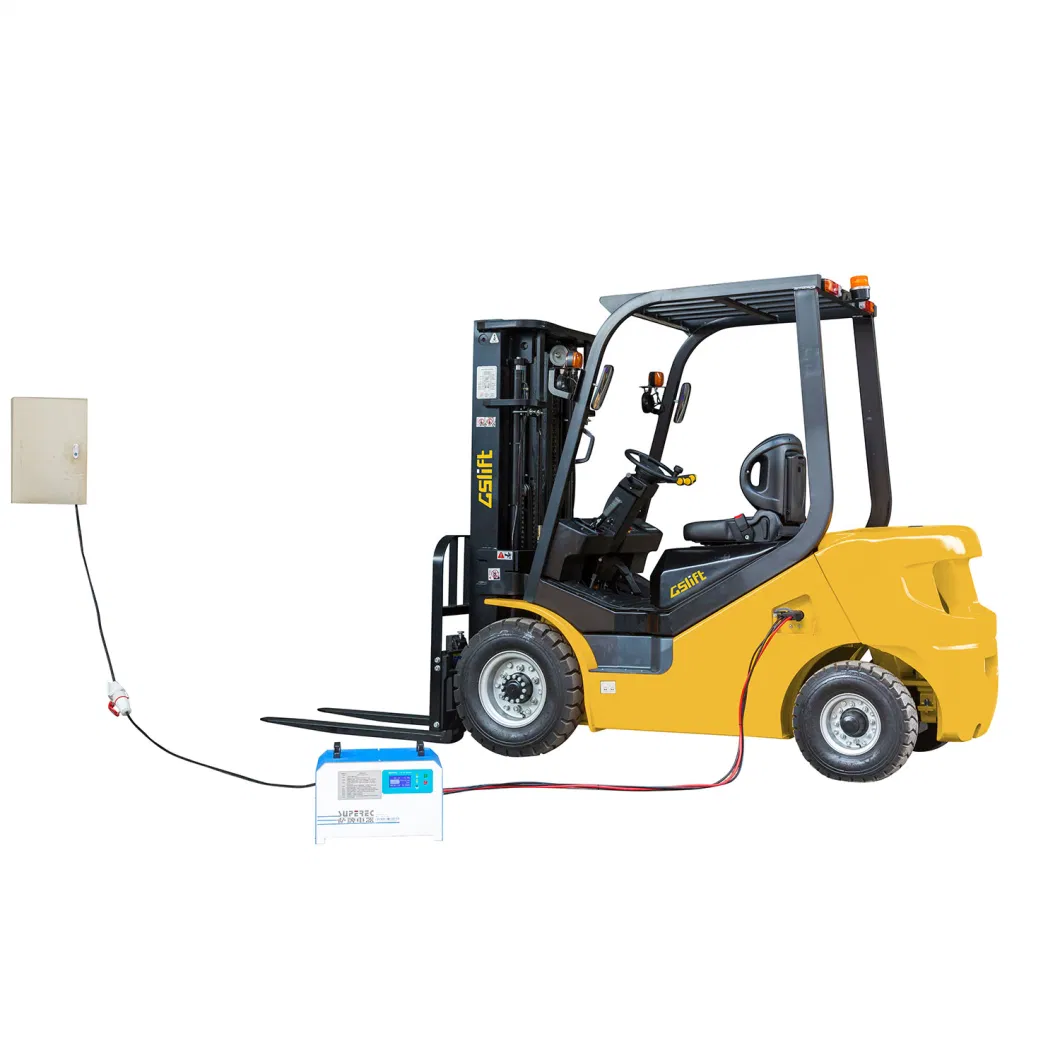 New Diesel Convert to Lithium Battery Electric Forklift 2.5 Ton Load Capacity