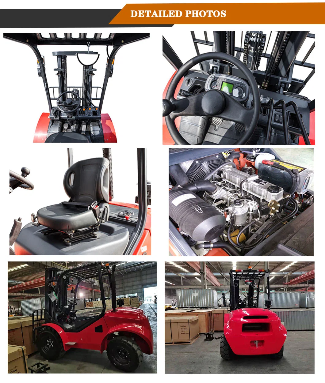China Forklifts Supplier 1800kgs Capacity 1.8ton 2WD 4X2 Rough Terrain All Terrain off-Road Forklift