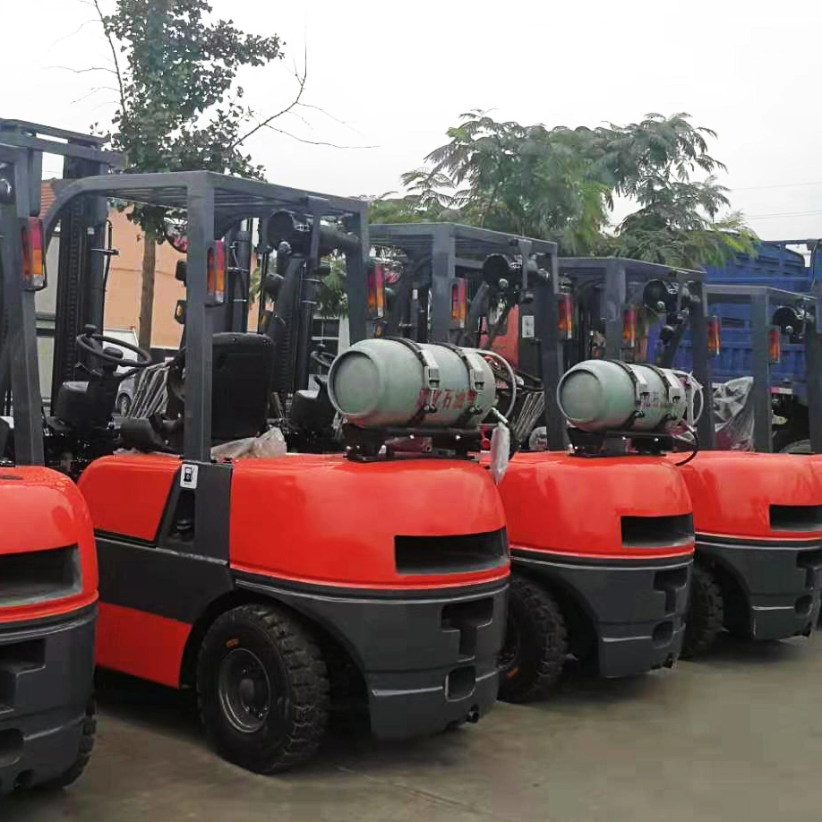 Hyster/Yale/Linde/Nissan/Tcm 2.5 Ton 2.5 T 2500kg Counterbalanced Cushion Tire Gasoline and LPG Dual Fuel Forklift Trucks Toyota CE ISO 1.5-3.5ton Fork Lift