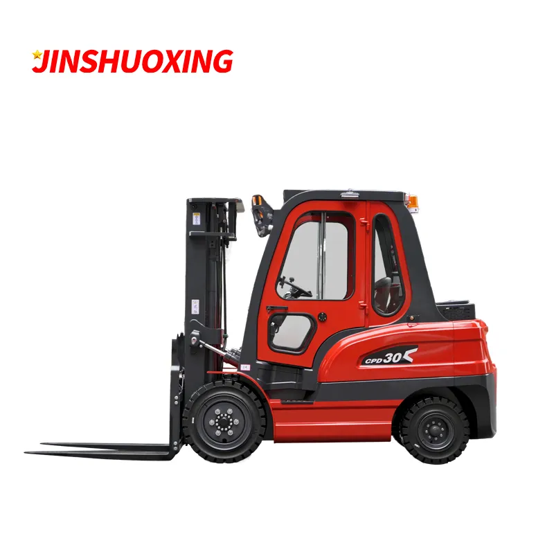 3t 3m Four Wheel Electric Truck Counterbalanced Hydraulic Forklift Sitting Driving Style