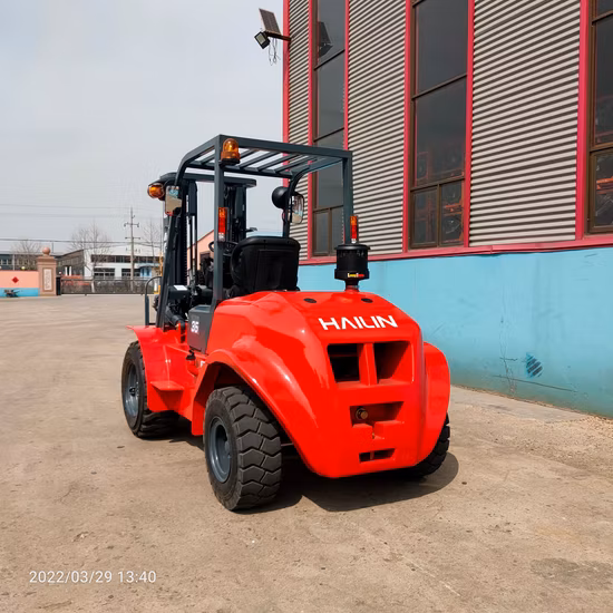 3.5 Ton 2X4 2WD All Rough Terrain Forklift Truck off Road Forklift CE Certificate Euro 5 EPA