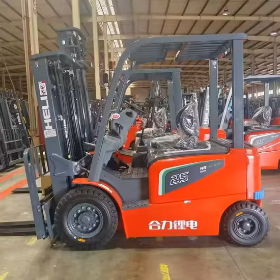 New Diesel Convert to Lithium Battery Electric Forklift 2.5 Ton Load Capacity
